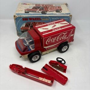 Coca Cola Big Wheel Remote Control Truck - Red and White